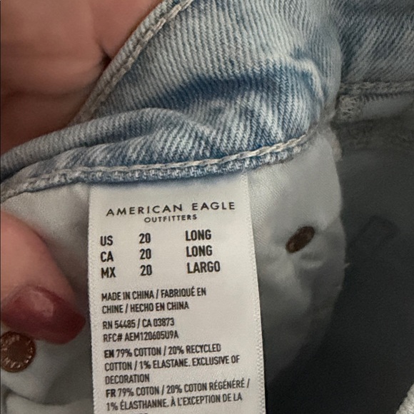 American Eagle Outfitters Light Blue Straight Leg Jeans - Picture 4 of 4
